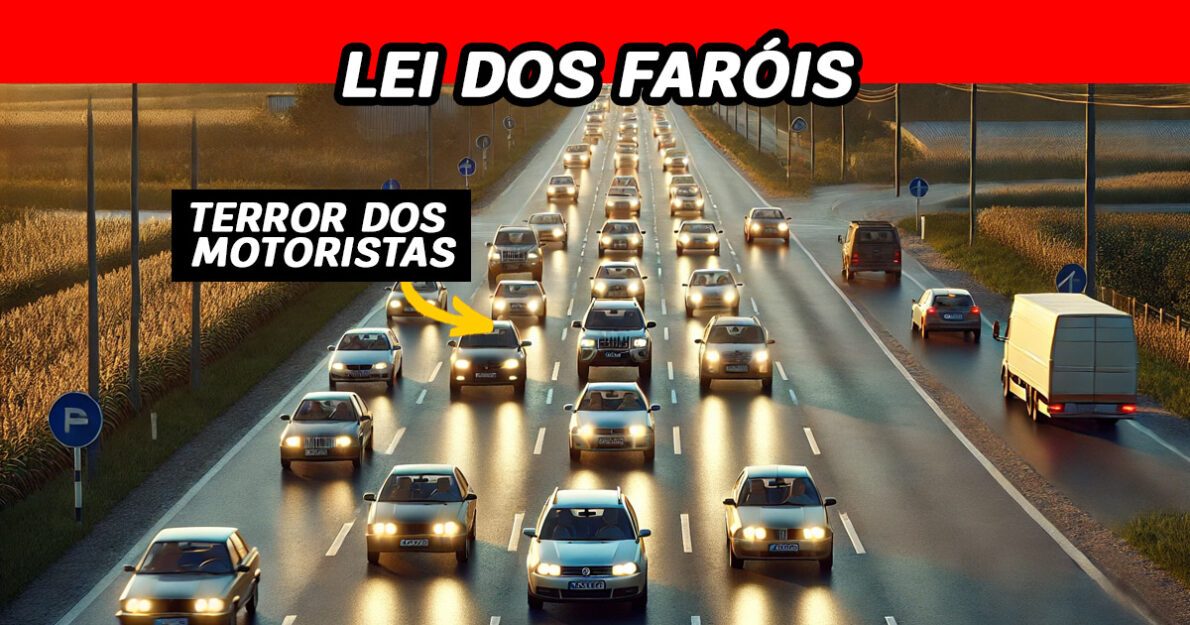 A Lei 14.071/2020 exige faróis baixos em rodovias de pista simples, e desrespeitá-la gera multa de R$130,16 e 4 pontos na CNH.