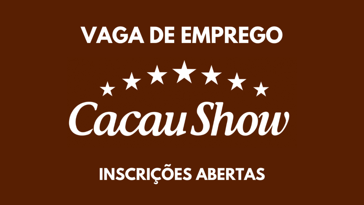 Está desempregado? A Cacau Show possui a vaga de emprego ideal para você! Oportunidade disponível para atuar como Auxiliar Administrativo.