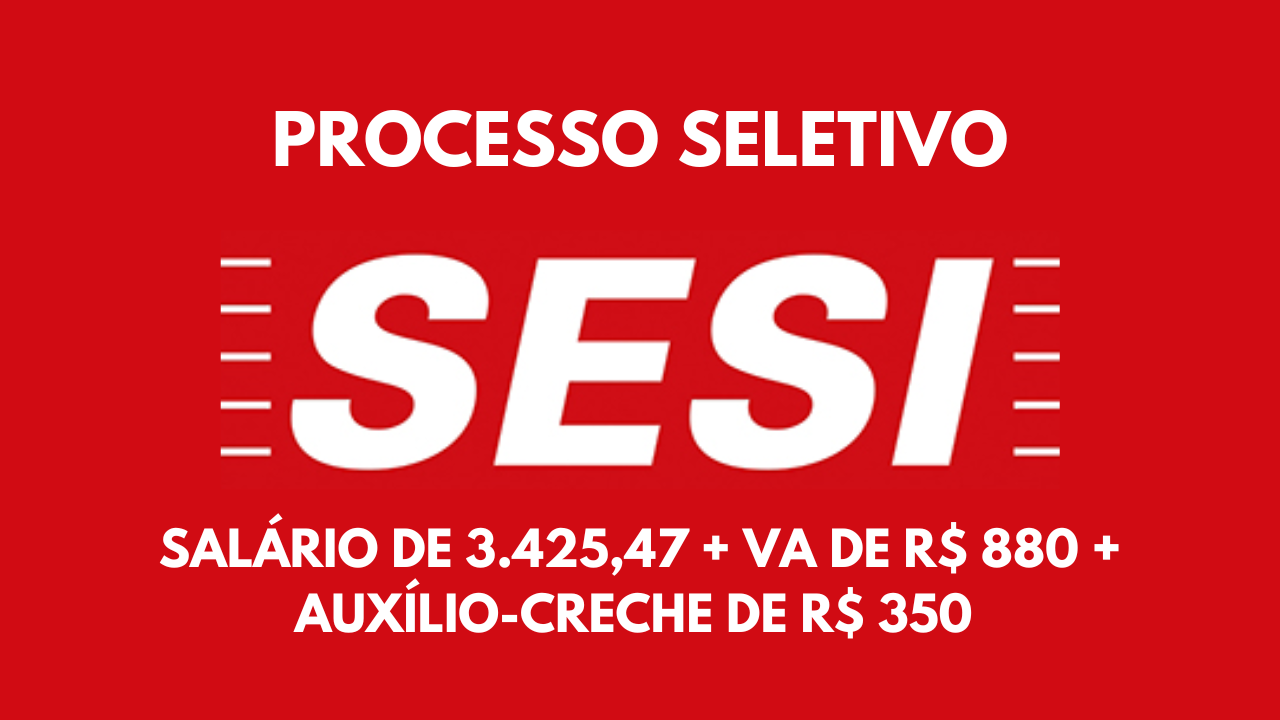 SESI oferece vaga de emprego para Monitor de Projetos Educacionais, com salário competitivo e muitos benefícios!