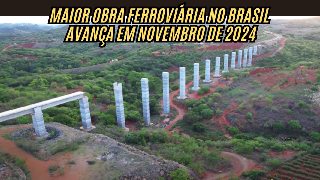 A MAIOR obra de infraestrutura ferroviária no Brasil alcança 68% de conclusão e já conta com mais de 243 km de trilhos instalados!