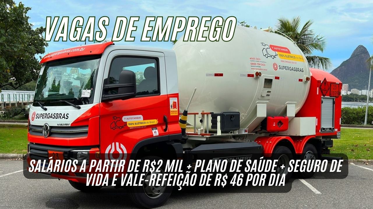 A Supergasbras está CONTRATANDO! Oportunidades Home office, presenciais e híbridas com salários a partir de R$2 mil + plano de saúde + seguro de vida e vale-refeição de R$ 46 por dia; Veja como participar do processo seletivo