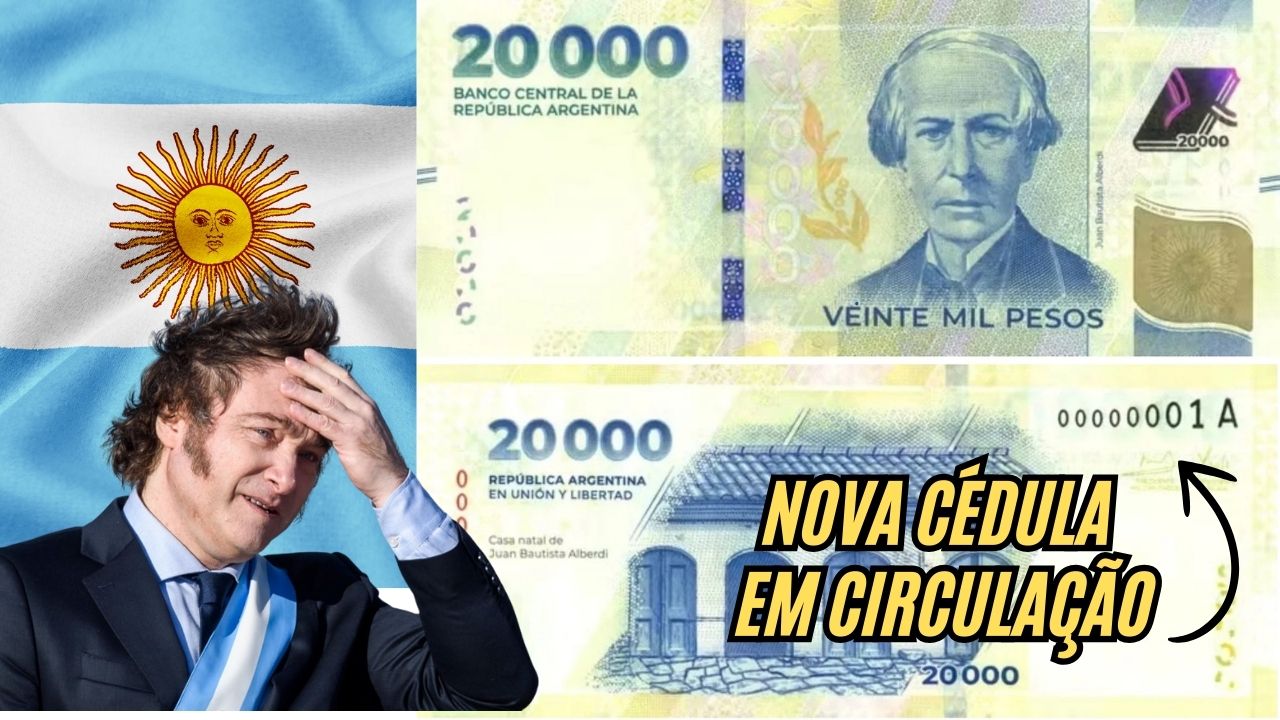 Argentina cria cédula gigante de 20 mil pesos: símbolo de uma economia em crise ou solução para o caos inflacionário?