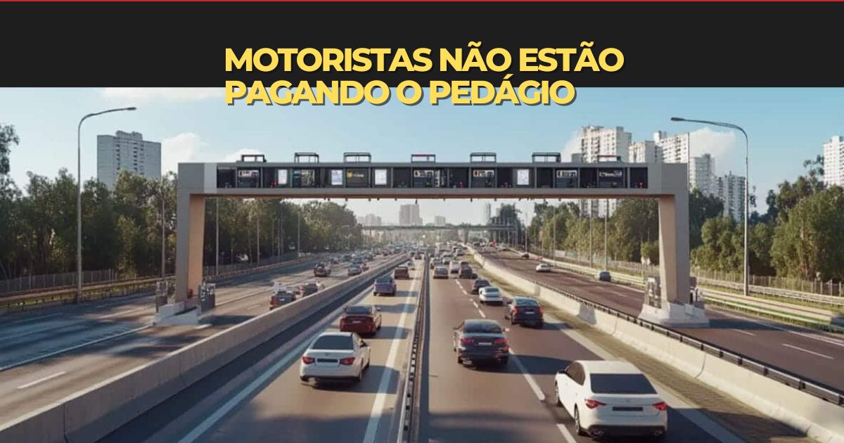 O pedágio free flow desafia motoristas em São Paulo com multas pesadas para quem esquece o pagamento. A inadimplência atinge 8,4%.