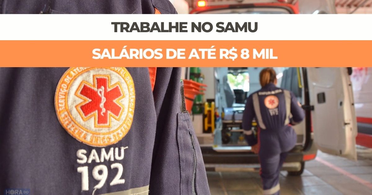 Concurso SAMU-MG oferece 118 vagas com salários de até R$ 8.419,22. Inscrições abertas em janeiro de 2025. Confira!