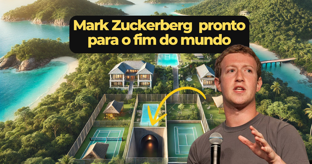 Bilionário Mark Zuckerberg ergue bunker colossal no Havaí, reforçando a segurança em meio a críticas e dúvidas sobre sua real motivação.