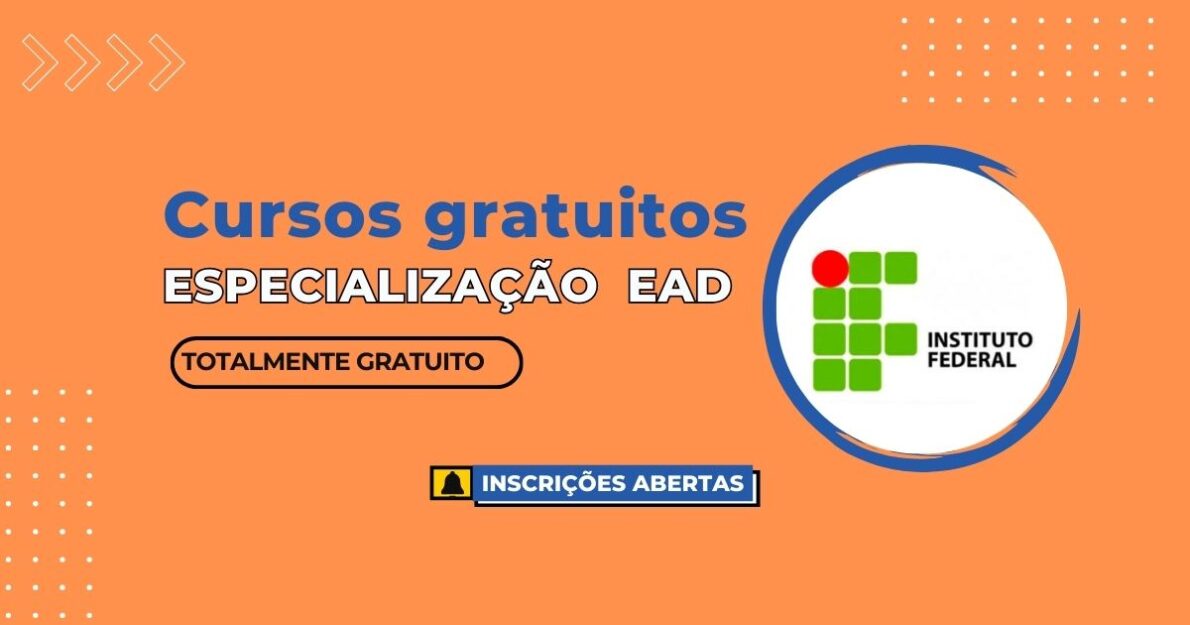 IFPE abre vagas para especializações gratuitas EaD em Gestão, Ciências e Educação Profissional. Inscrições até 25 de novembro.