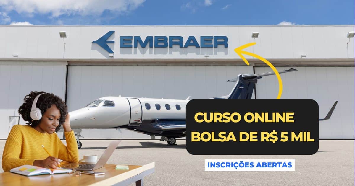 Aproveite as bolsas de R$ 5 mil da Embraer para o curso EAD em Desenvolvimento de Software. Inscreva-se até 10/11 e ganhe vantagens incríveis!