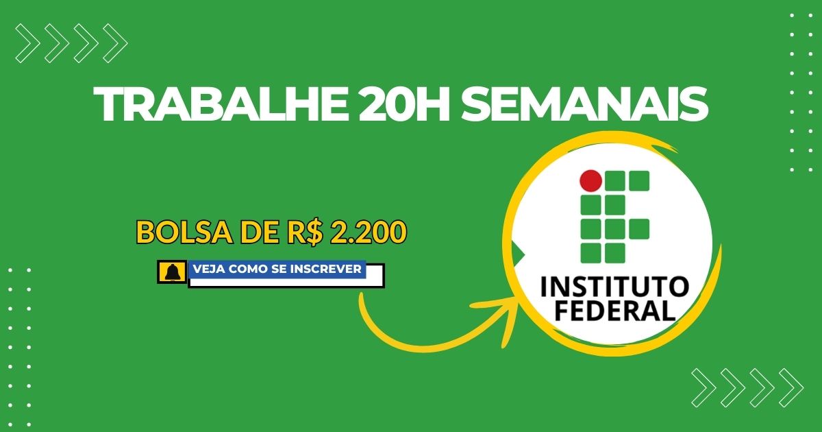 IFMG abre 15 vagas para assistente de estúdio e audiovisual, com bolsa de R$ 2.200 e carga horária de 20h semanais!