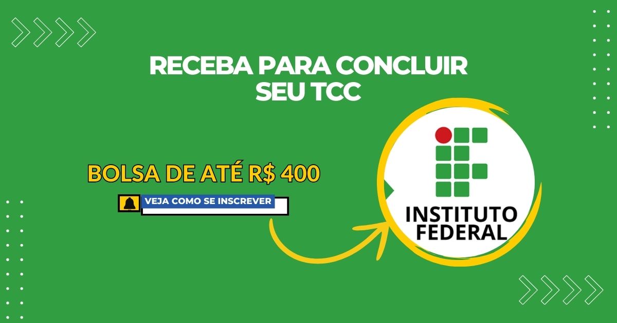 IFMS oferece até R$ 400 para estudantes desenvolverem TCC. Saiba como participar e garantir esse auxílio financeiro!