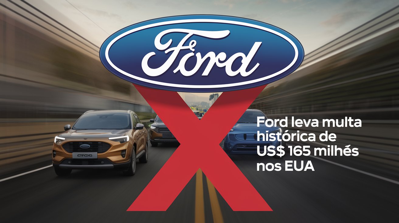 Ford leva multa histórica de US$ 165 milhões nos EUA, a segunda maior já registrada por agência de trânsito do governo