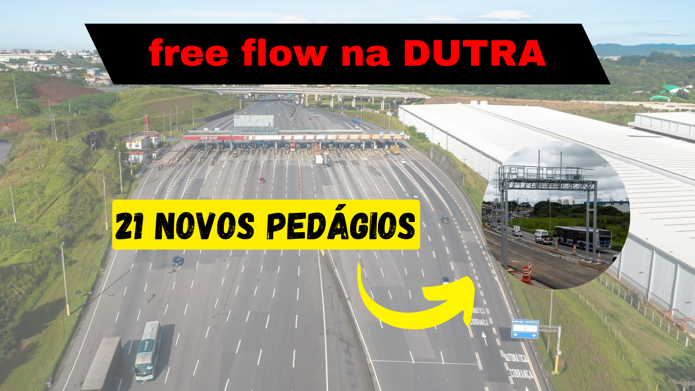 pedágio eletrônico - dutra - free flow - rodovia