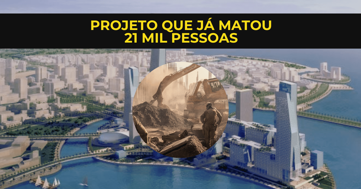 Mais de 21 mil trabalhadores morreram na construção da megacidade NEOM, na Arábia Saudita. Saiba mais sobre o custo humano deste projeto bilionário.