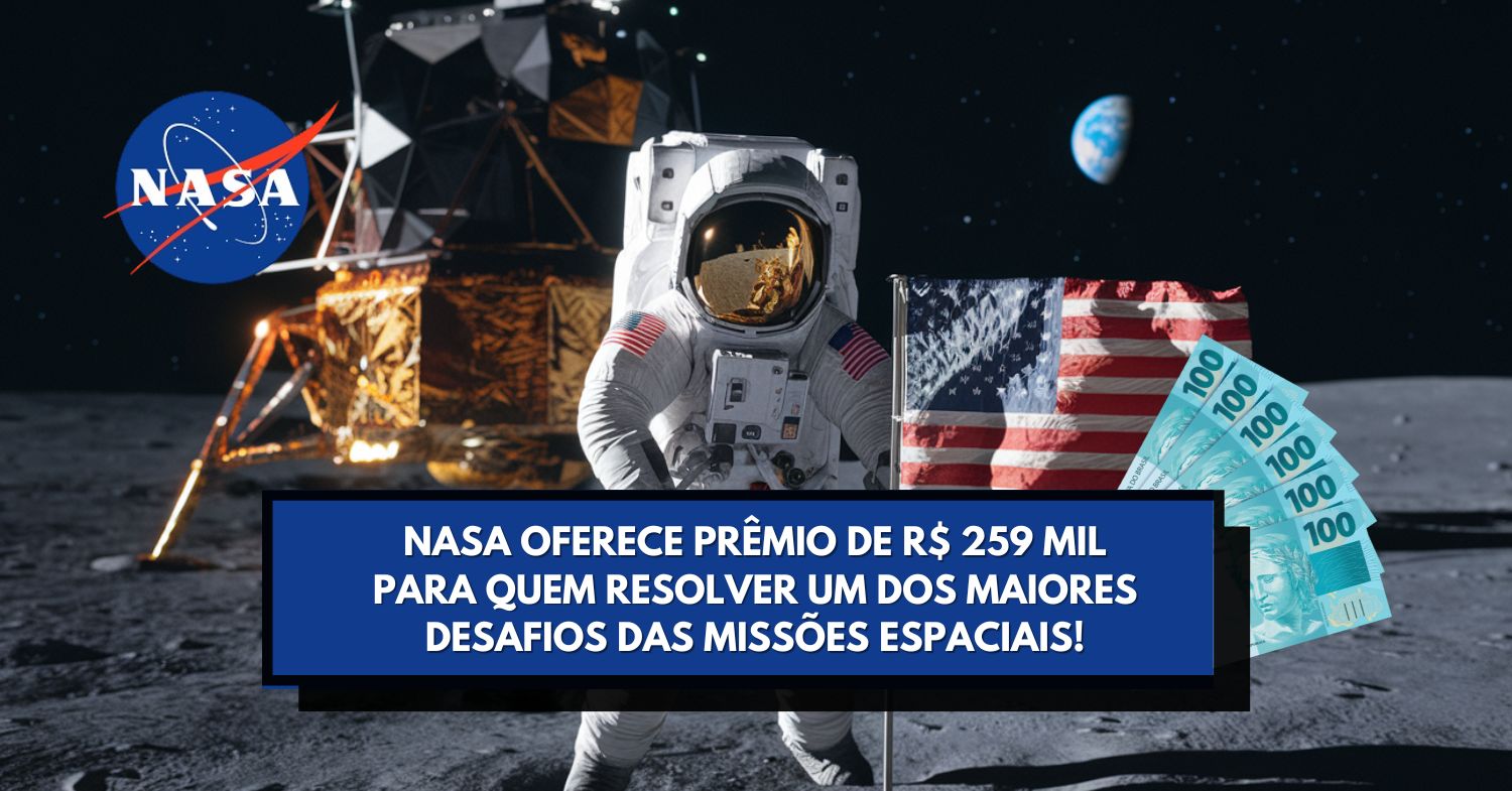 Nasa oferece prêmio em dinheiro no valor de R$ 259 mil para qualquer pessoa do mundo que consiga pensar em uma solução para resgatar astronautas na lua!