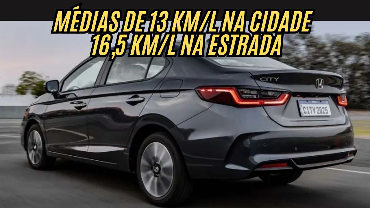 Novo Honda City sedan 2025: mais completo que o Virtus, com 126 cv, 519 litros de porta-malas e preços a partir de R$ 117 mil, mas ainda sem motor turbo!