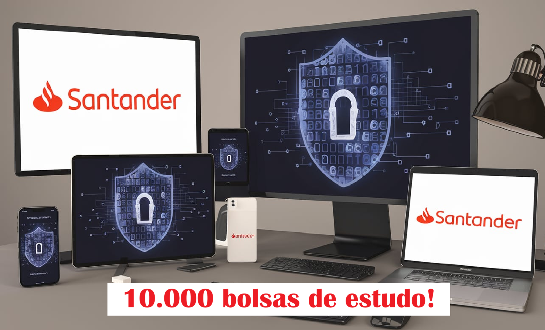 Santander, bolsas de estudo, cibersegurança