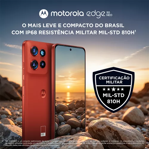 Smartphone Motorola Edge 50 PRO 5G 256GB 24GB Ram Boost Tela 6,7 pOLED Gorilla Glass IP68 - Preto