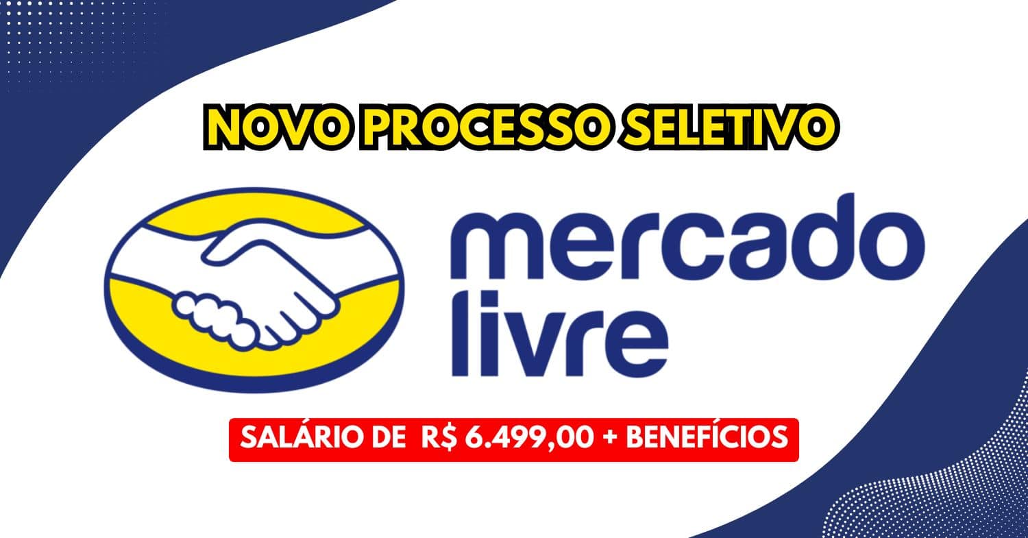 Trabalhe de segunda a sexta no Mercado Livre e ganhe R$ 6.499,00 + R$ 200 de vale-alimentação e outros benefícios. Processo seletivo oferece 10 vagas no setor de logística!