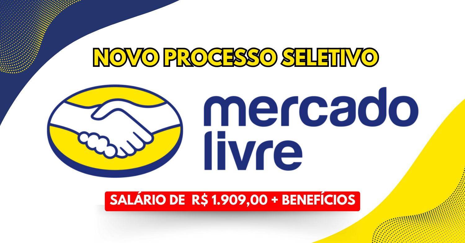 Trabalhe no Mercado Livre e ganhe R$ 1.909,00 + vale-alimentação, vale-transporte e outros benefícios. Processo seletivo oferece vaga de nível médio para Representante de Envios