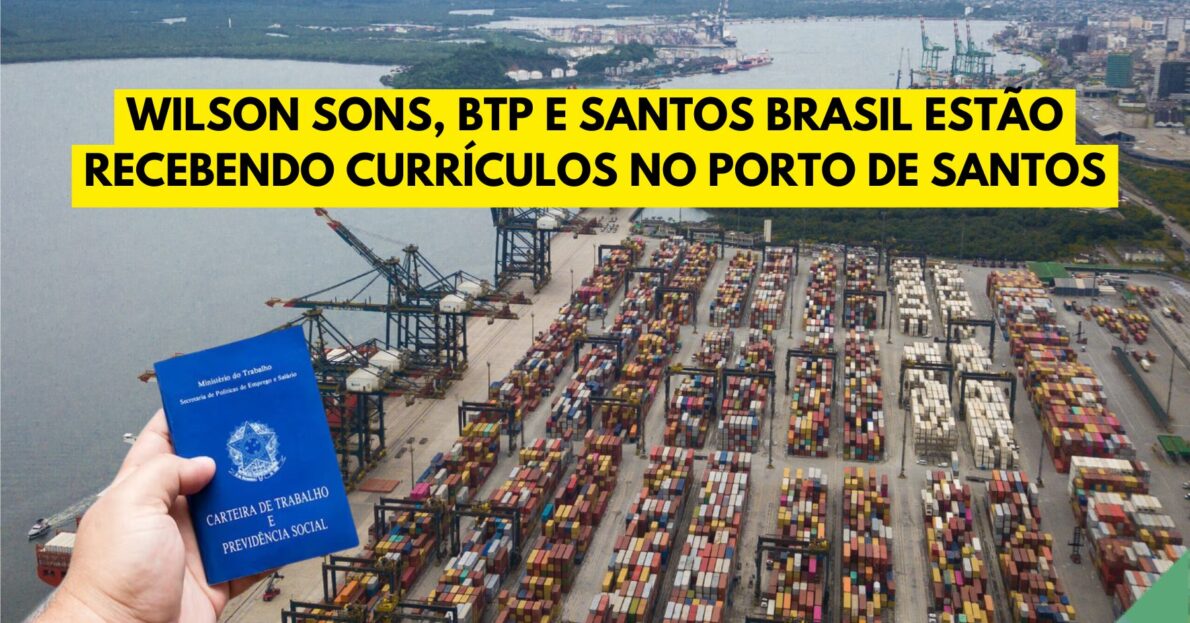 Wilson Sons, BTP e Santos Brasil estão recebendo currículos no Porto de Santos