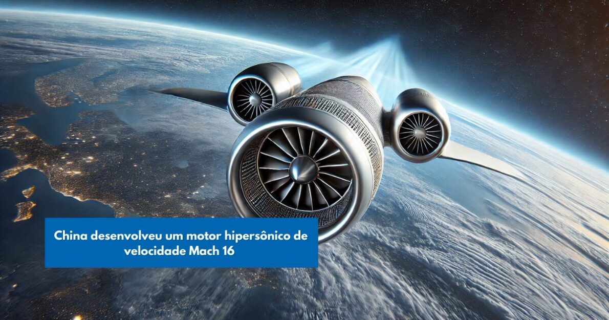 O novo motor hipersônico da China atinge 20.000 km/h, promete viagens em 2 horas ao redor do mundo e pode revolucionar a aviação. (Imagem: Reprodução/Canva)