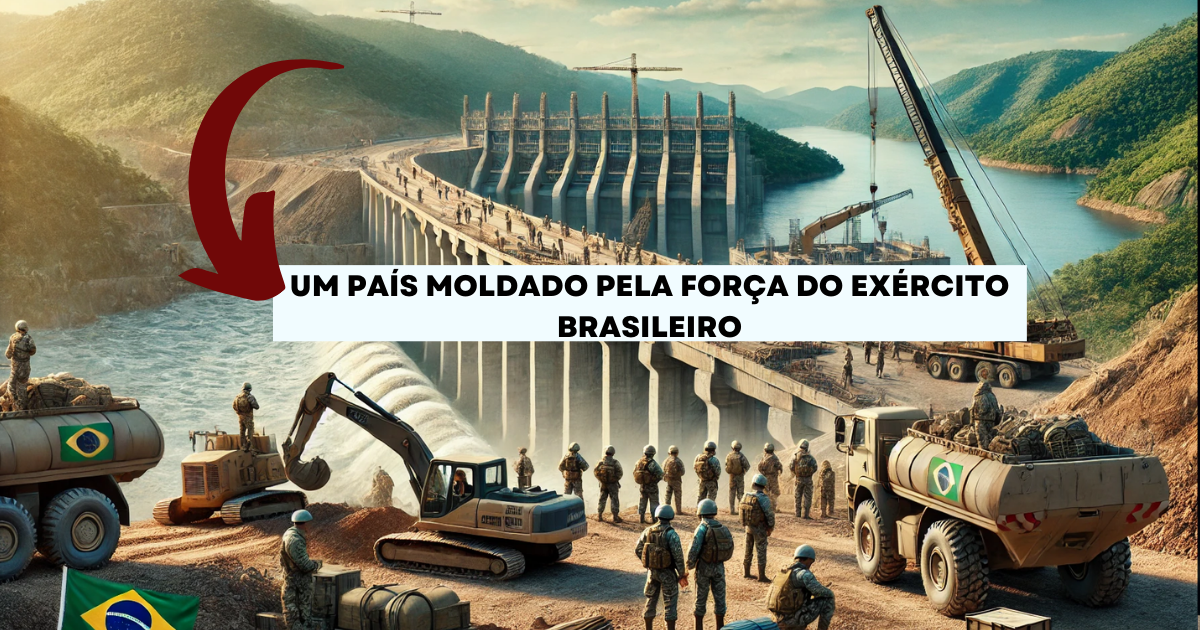 Exército Brasileiro construiu obras como Itaipu e Rio-Niterói, transformando a infraestrutura e impulsionando a economia do país. (Imagem: Reprodução/Canva)