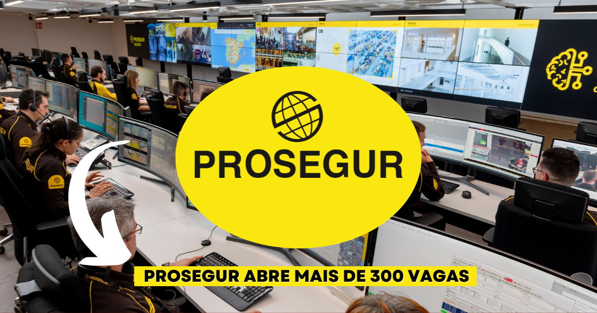 Prosegur abre 300 vagas no Brasil! Veja como se inscrever e conquistar uma carreira estável em uma das maiores empresas de segurança privada. (Imagem: Reprodução/Canva)