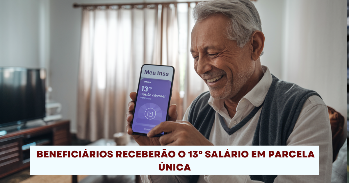 13º salário do INSS em parcela única será pago em novembro. Veja quem tem direito e como consultar o benefício! (Imagem: Reprodução/Canva)