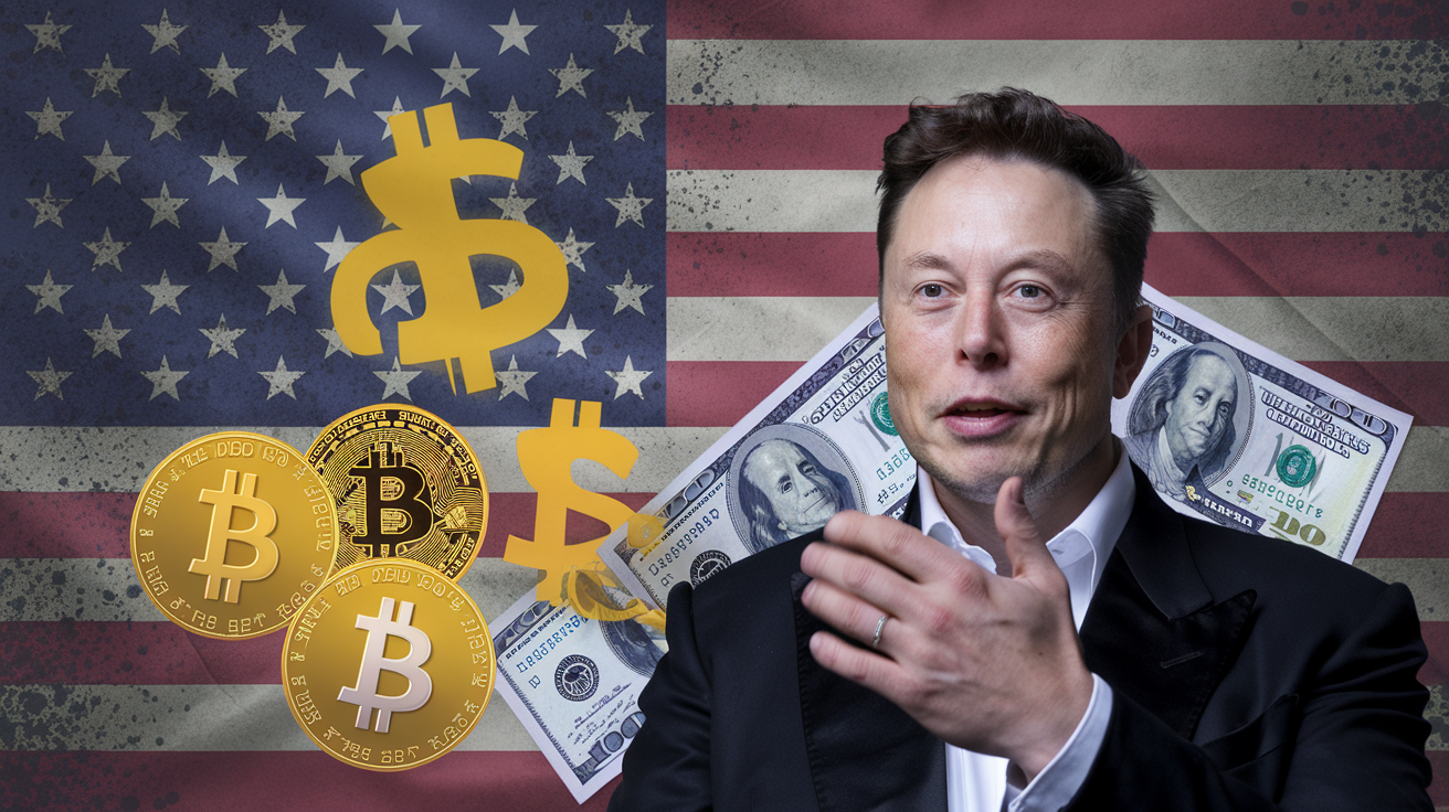 Musk alerta para dívida trilionária dos EUA e sugere criptomoedas como solução, enquanto Trump propõe usar bitcoin na economia americana.