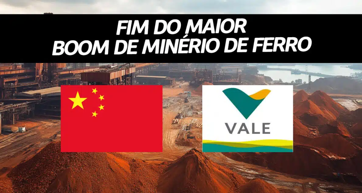 China anuncia o fim do maior boom de minério de ferro do século, e gigantes como a Vale podem enfrentar um futuro incerto. (Imagem: reprodução)