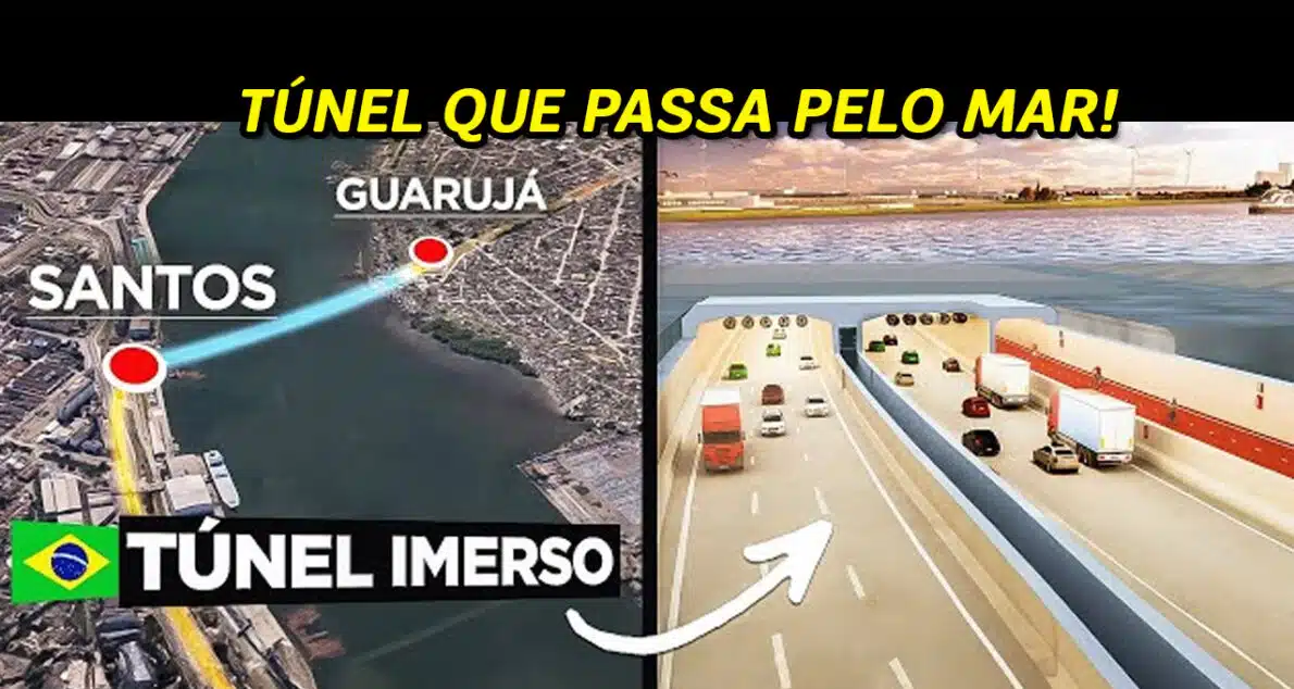 Túnel bilionário conectará Santos e Guarujá em 2 minutos. Com 9 mil empregos, obra traz progresso, mas famílias serão realocadas.