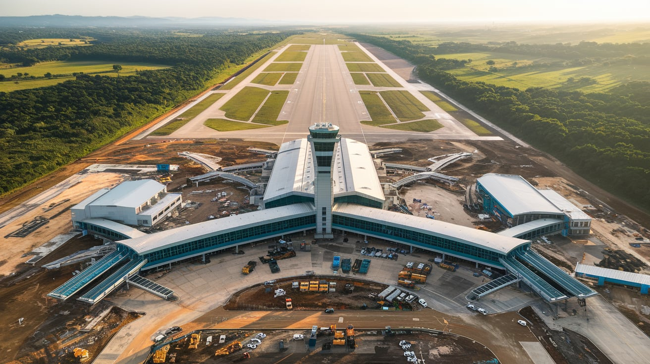 Novo aeroporto de Francisco Beltrão avança com apoio do governo e financiamento inovador. Projeto promete transformar a economia da região. (Imagem/ ILUSTRAÇÃO ia)