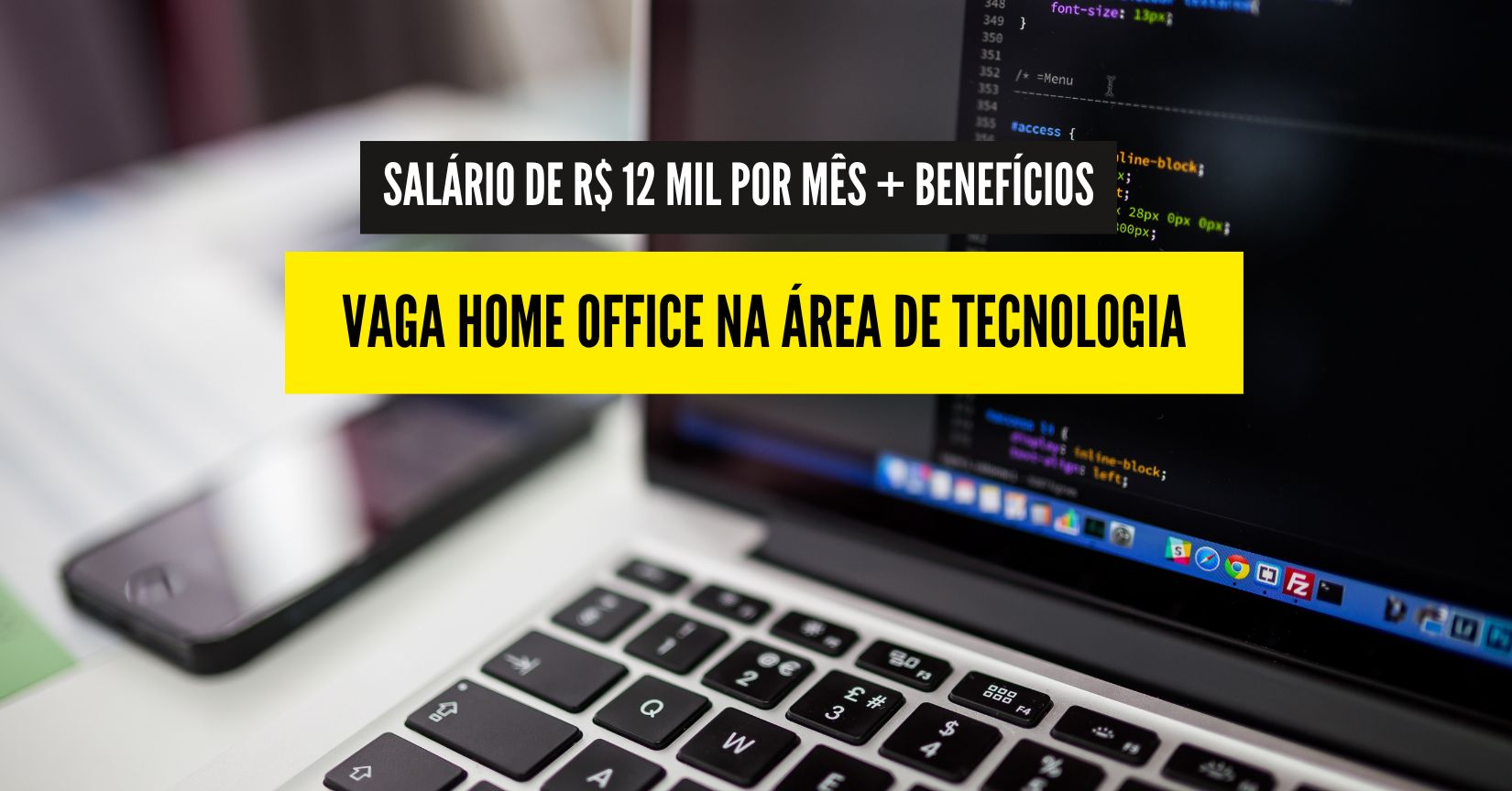 Quer trabalhar em casa e receber R$ 12.500? Processo seletivo com vaga home office aberta para desenvolvedor Android