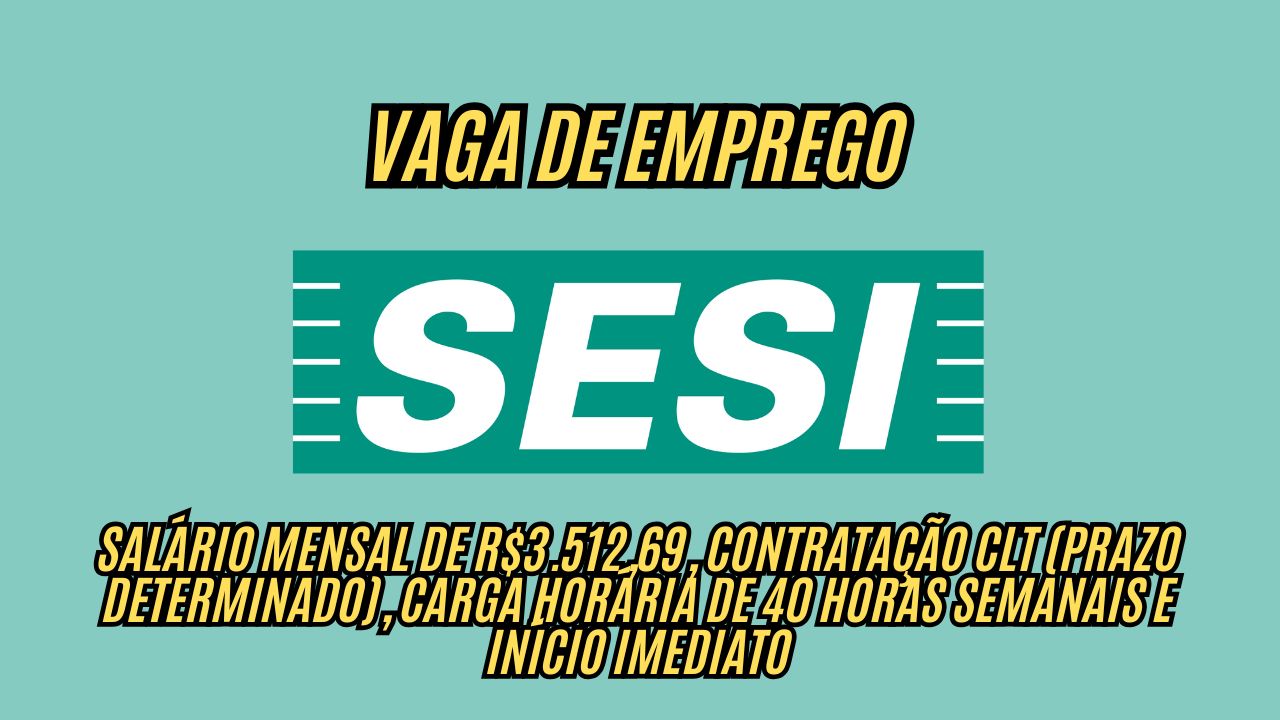 salário mensal de R.512,69, contratação CLT (prazo determinado), carga horária de 40 horas semanais e início imediato