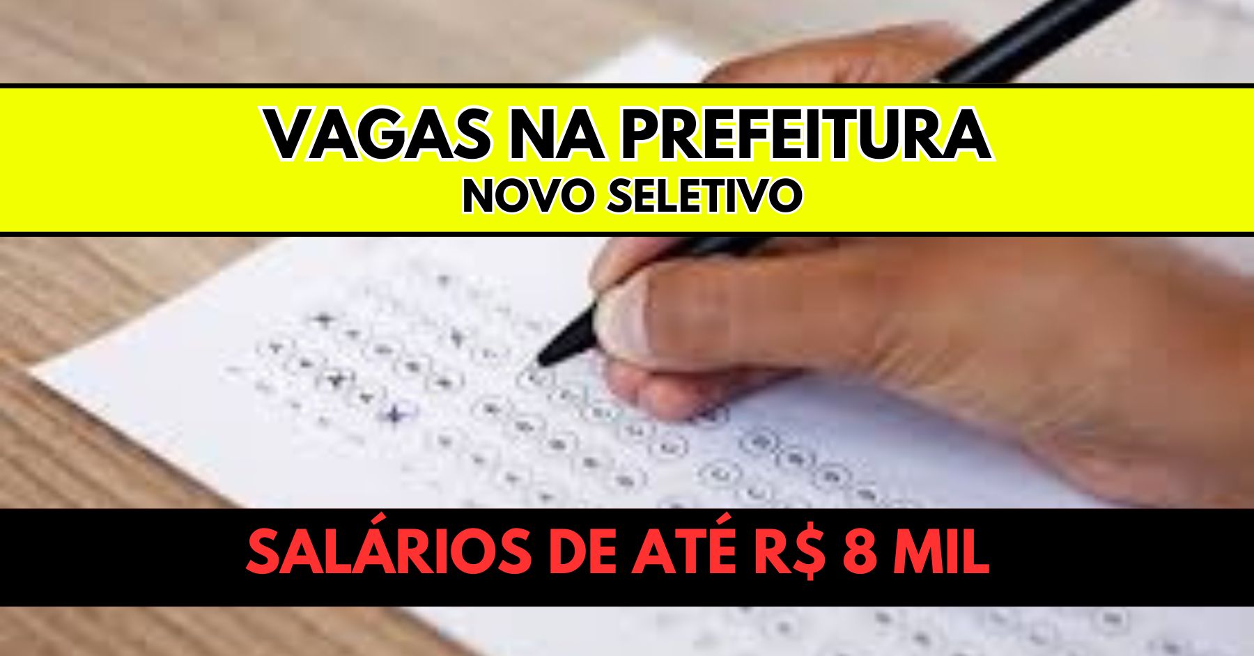 Quer trabalhar na Prefeitura? Processo seletivo oferece vagas com salários de até R$ 8 mil em cargos de Coveiro, Enfermeiro, Eletricista, Pedreiro e mais!