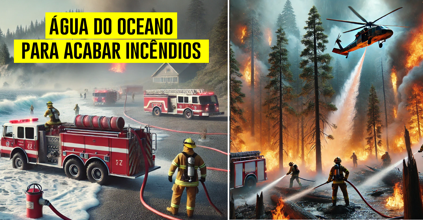 água salgada, bombeiros, incêndios