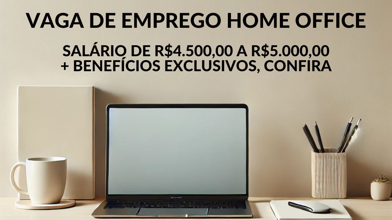 Empresa abre vaga home office com suporte completo, salário de R.500 a R.000 + benefícios exclusivos para vaga de Assistente Administrativo