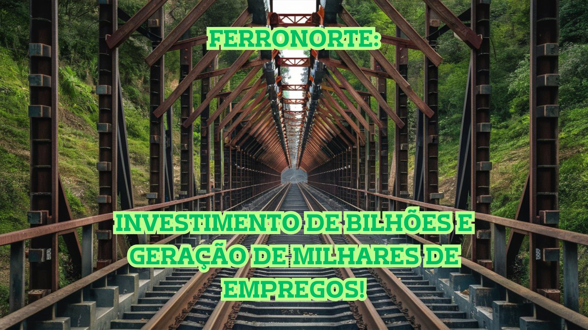 Estrutura ferroviária da Ferronorte simbolizando o investimento bilionário que transformará o agronegócio brasileiro.