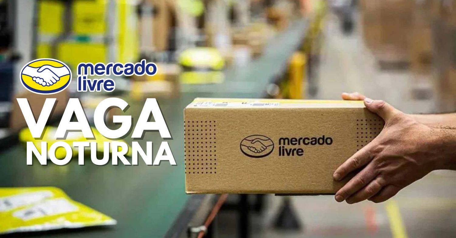 Que tal trabalhar no Mercado Livre das 21h às 4h30 (período noturno) com remuneração de R$ 8.615 por mês