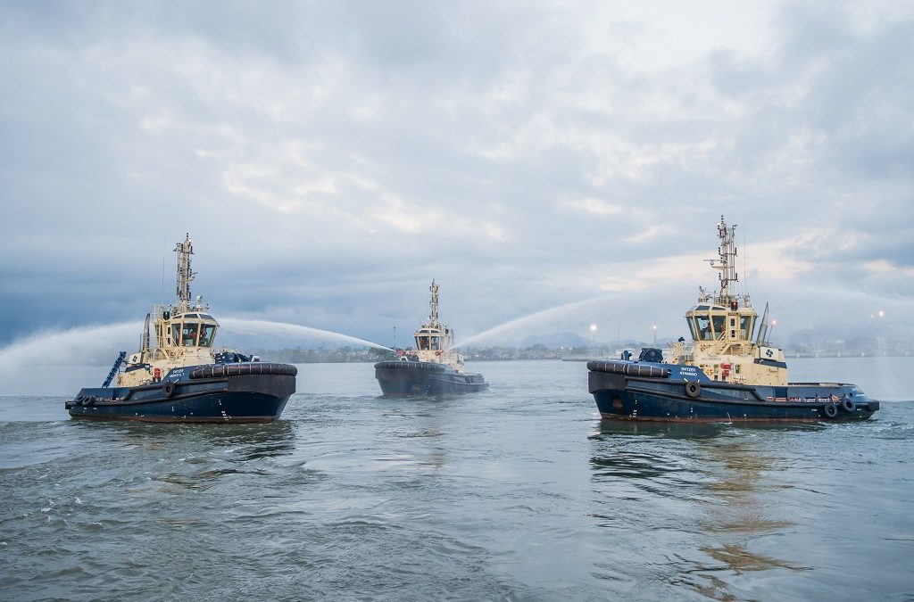 Rebocadores em operação no setor naval do Estaleiro Rio Maguari, Belém. Imagem: Estaleiro rio Magua