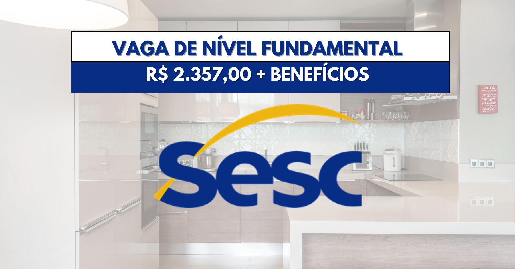 Vaga de nível fundamental no SESC - Hotel SESC