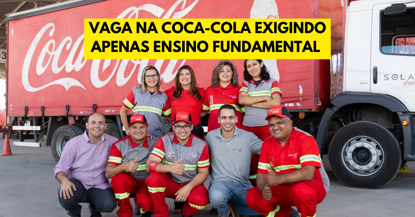 Vaga na Coca-Cola exigindo apenas ensino fundamental