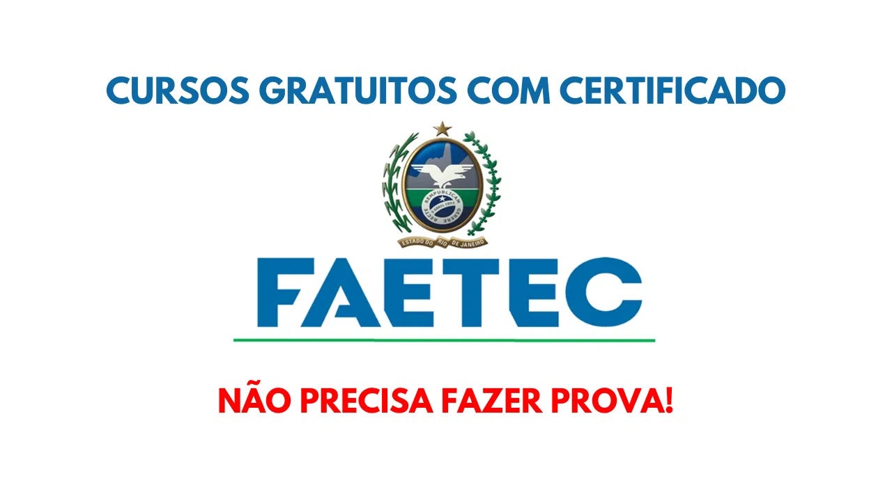 Faetec abre 240 vagas em cursos técnicos gratuitos pelo Pronatec, com inscrições online até 7 de fevereiro para jovens do ensino médio.