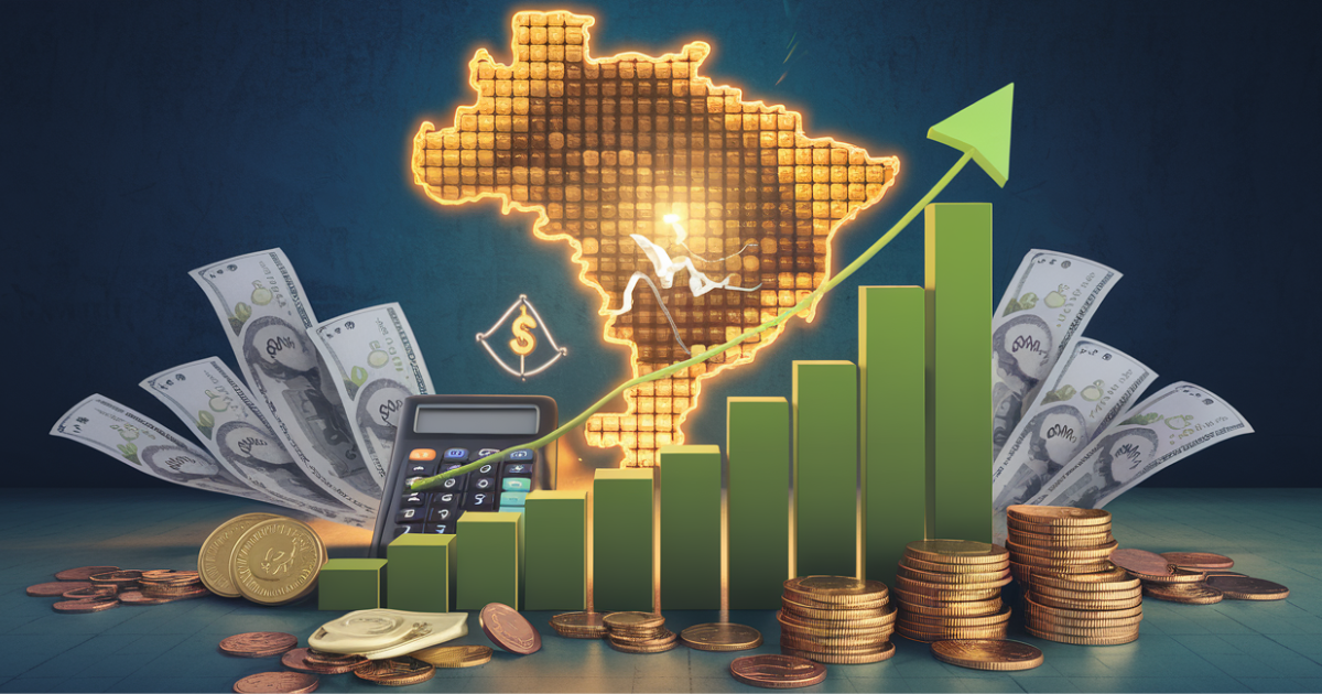 Banco Mundial eleva previsão do PIB do Brasil para 2,8% em 2024, mas alerta para desafios fiscais e aumento da dívida pública.(Imagem: Reprodução/Canva)