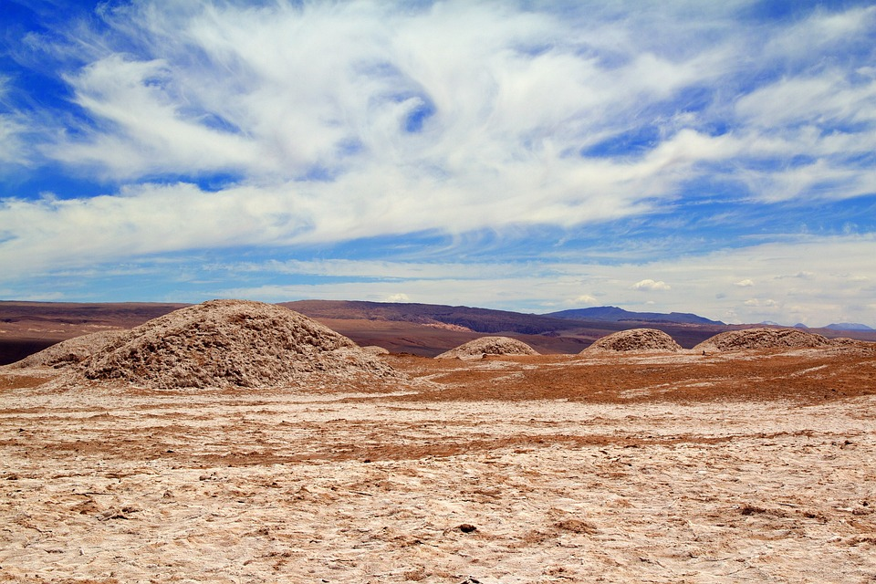 O Deserto do Atacama, no Chile, é o lugar mais seco do mundo, com paisagens incríveis de montanhas, salares e dunas. À noite, seu céu limpo e estrelado é perfeito para observar as estrelas e fazer descobertas astronômicas.