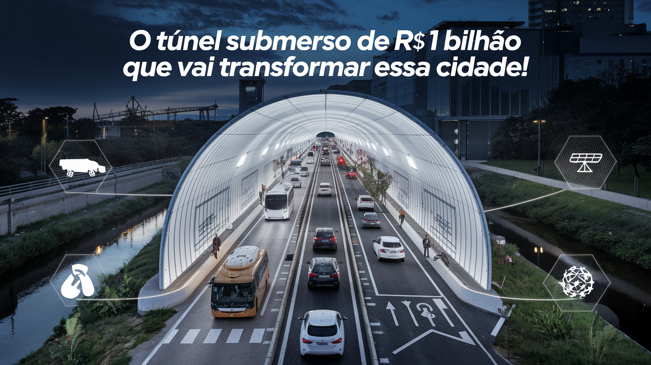 Túnel submerso no Rio Itajaí-Açu promete revolucionar a mobilidade em SC, conectando Itajaí e Navegantes com investimento bilionário.