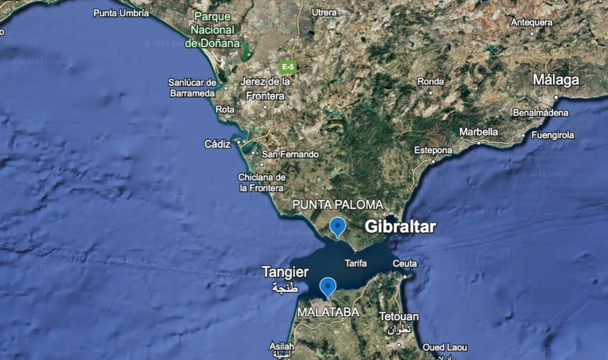 O túnel ligaria as cidades de Punta Paloma, na Espanha, e Malabata, no Marrocos, atravessando o Estreito de Gibraltar. A distância total seria de aproximadamente 38 quilômetros, tornando-se uma das conexões subaquáticas mais importantes do mundo.
