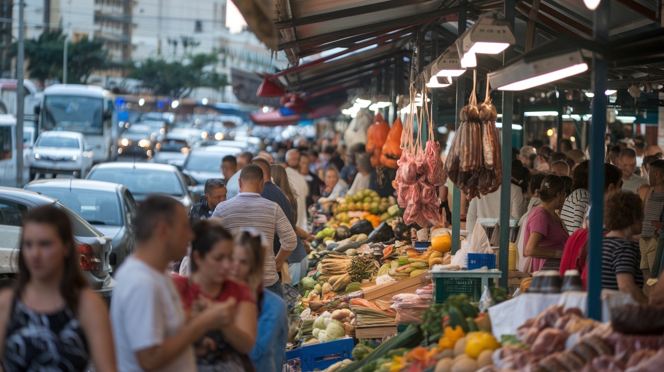 mercadinho no Brasil em meio ao caos da cidade grande. Coloque a legenda Como os mercadinhos vão lidar com o monitoramento do PIX 1