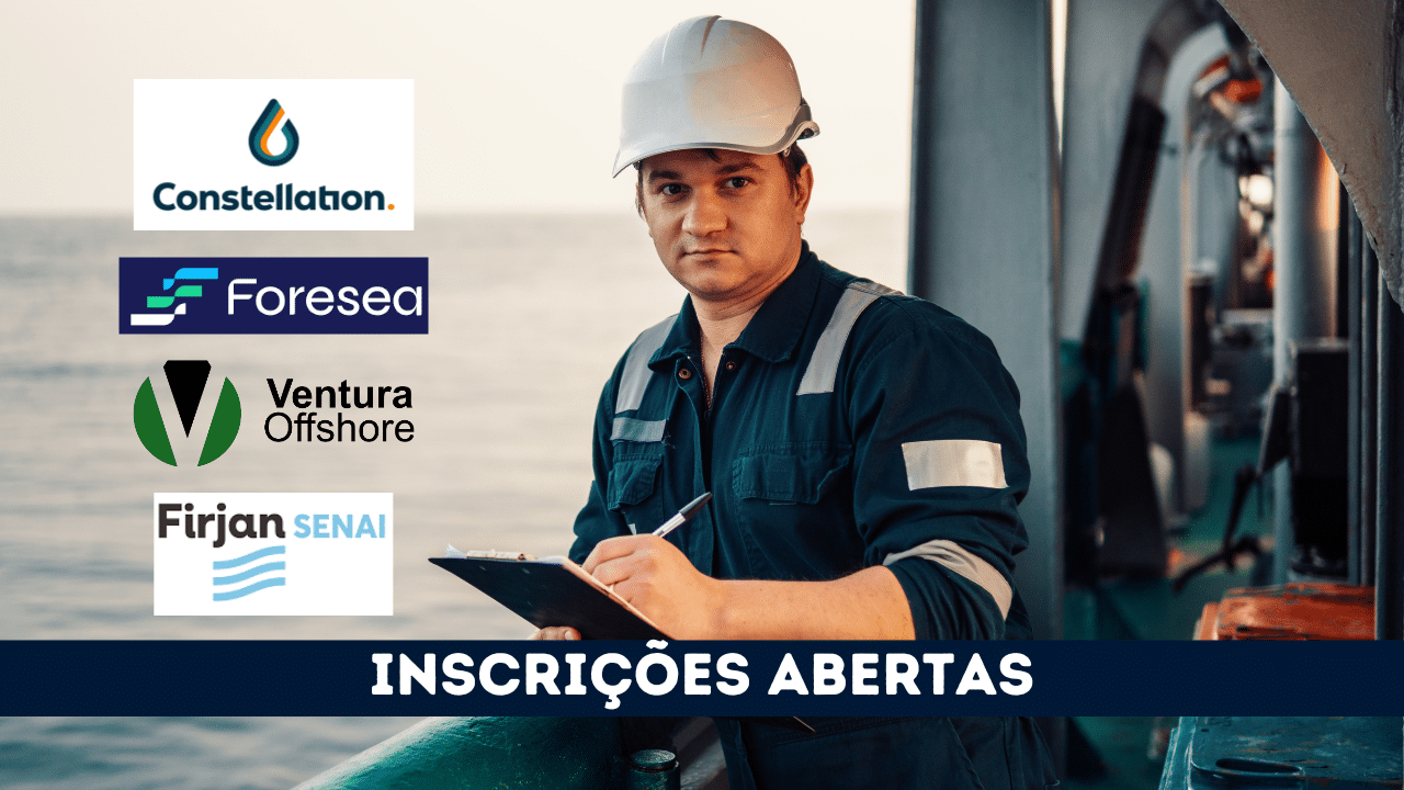 Constellation, Foresea e Ventura oferecem curso gratuito em Macaé para formar profissionais no segmento de plataformas offshore.