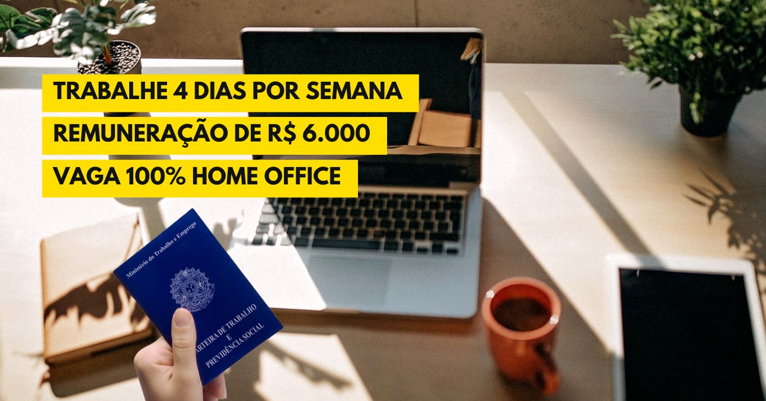Efí Bank oferece vaga home office para trabalhar 4 dias por semana com salário de R$ 6 mil
