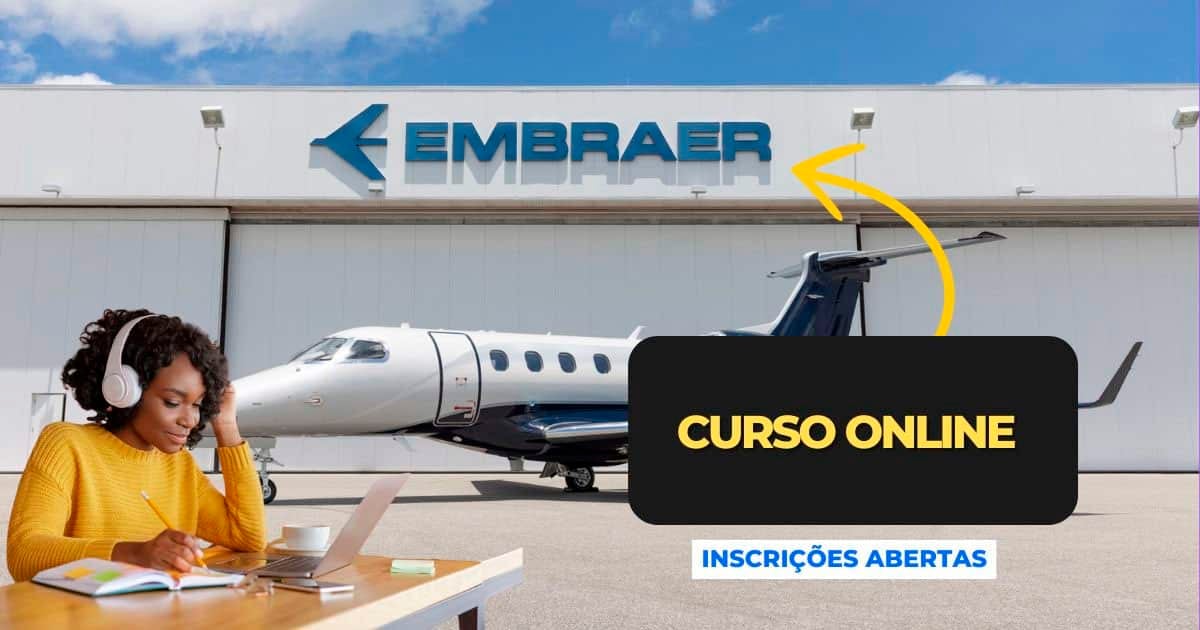 Embraer abre inscrições para curso online gratuito em tecnologia com foco em dados, programação e sistemas. Inscreva-se até 9 de março!